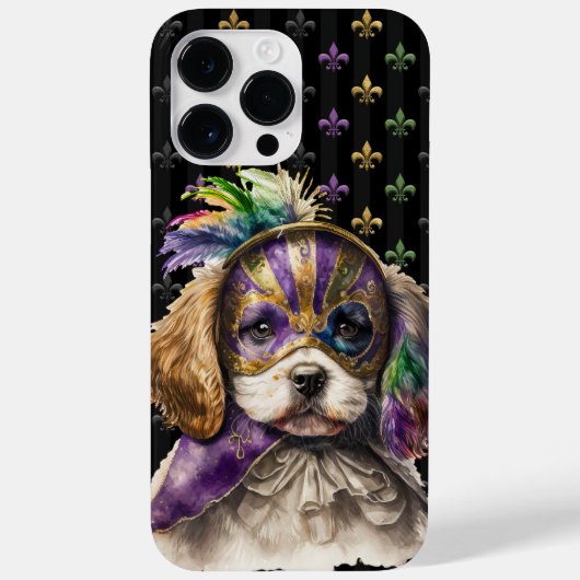 COQUES Case-Mate iPhone ROBE NOIR ROUGE VERT OR MARDI GRAS POPPY CHIEN (Verso)