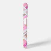 Coques Case-Mate iPhone Robe rose pâle monogramme plaid girenta blanc (Verso / Droite)