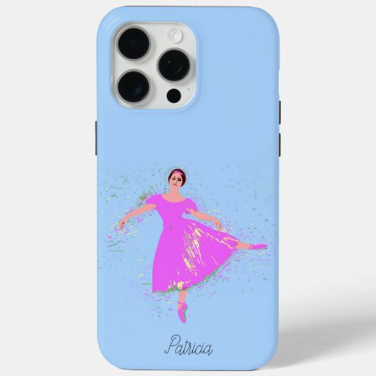 Coques Case-Mate iPhone Robe rose Prima Ballerina Danseuse Personnalisée (Verso)