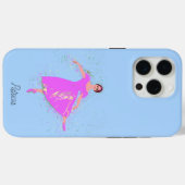 Coques Case-Mate iPhone Robe rose Prima Ballerina Danseuse Personnalisée (Verso (horizontal))
