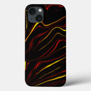 Case-Mate iPhone Case Robe rouge ondulé longs traits sur arrière - plan