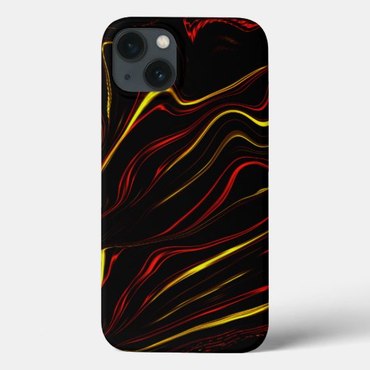 Coques Case-Mate iPhone Robe rouge ondulé longs traits sur arrière - plan (Verso)