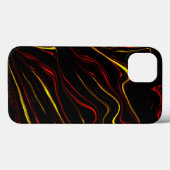 Coques Case-Mate iPhone Robe rouge ondulé longs traits sur arrière - plan (Verso (horizontal))