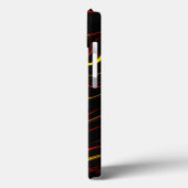 Coques Case-Mate iPhone Robe rouge ondulé longs traits sur arrière - plan (Verso / Gauche)