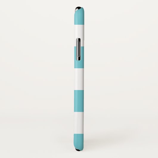 Coques Case-Mate iPhone Robin Oeuf Bleu Rugby rayures avec nom (Dos/Droite)