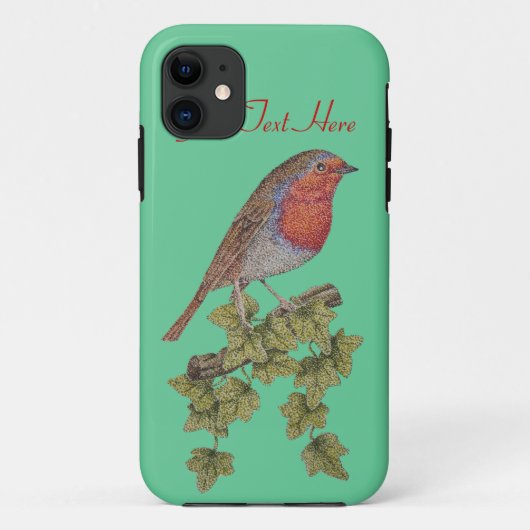 Coques Case-Mate iPhone Robin perché sur des feuilles de lierre oiseaux sa (Dos)