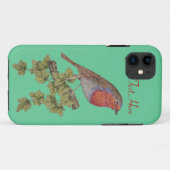 Coques Case-Mate iPhone Robin perché sur des feuilles de lierre oiseaux sa (Dos (Horizontal))