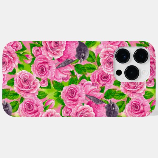 Coques Case-Mate iPhone Robin rose et rose (Verso (horizontal))