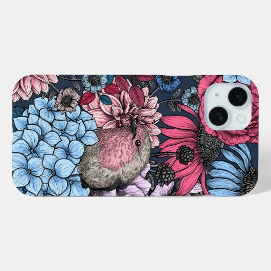 Coques Case-Mate iPhone Robins dans le jardin 3 (Verso (horizontal))