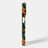 Coques Case-Mate iPhone Robins et fleurs de lys, orange et bleu (Verso / Droite)