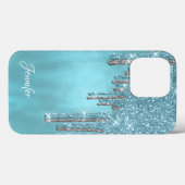 Coques Case-Mate iPhone Robins Oeuf Bleu Parties scintillant gouttes (Verso (horizontal))