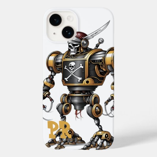 Coques Case-Mate iPhone Robot pirate malin POUR IPHONE 14 (Verso)