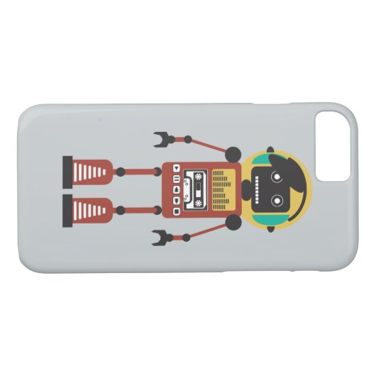 Coques Case-Mate iPhone Robot radio rétro (Dos (Horizontal))