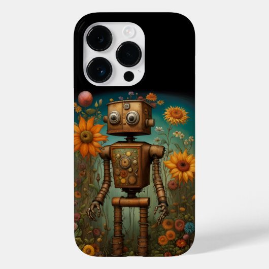 Coques Case-Mate iPhone Robot Whimsical Garden | ART NUMÉRIQUE (Verso)