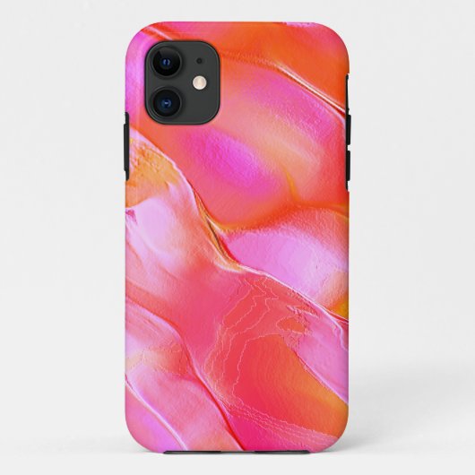 Coques Case-Mate iPhone Rocher rose et orange pâle (Dos)