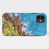 Coques Case-Mate iPhone Rochers dans la mer, vue au-dessus 1 (Dos (Horizontal))