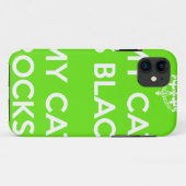 Coques Case-Mate iPhone Roches du chat noir (Dos (Horizontal))