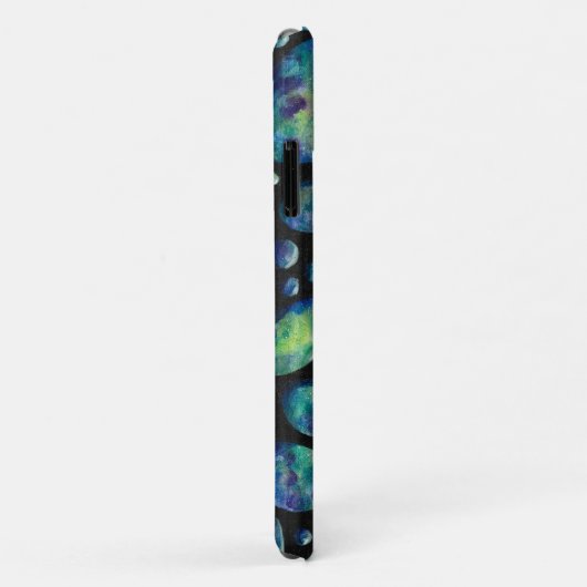 Coques Case-Mate iPhone Roches Turquoise dans l'espace Oeuvre originale (Dos/Droite)