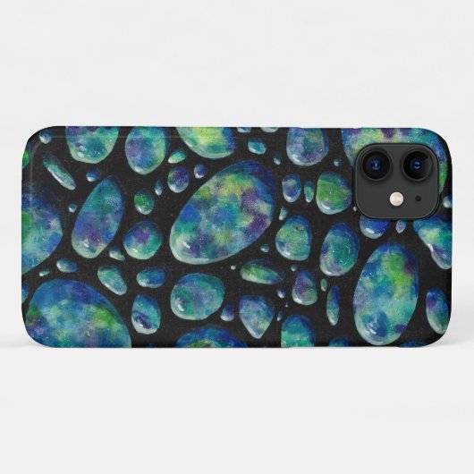 Coques Case-Mate iPhone Roches Turquoise dans l'espace Oeuvre originale (Dos (Horizontal))