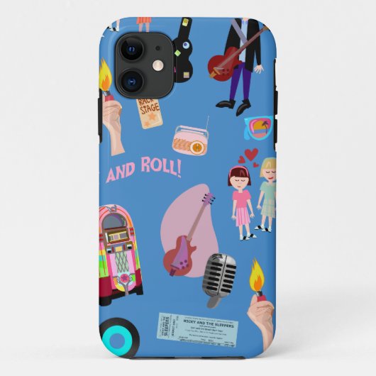 Coques Case-Mate iPhone Rock and Roll Oldies Cartoon Happy Fun Motif (Dos)