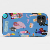 Coques Case-Mate iPhone Rock and Roll Oldies Cartoon Happy Fun Motif (Dos (Horizontal))