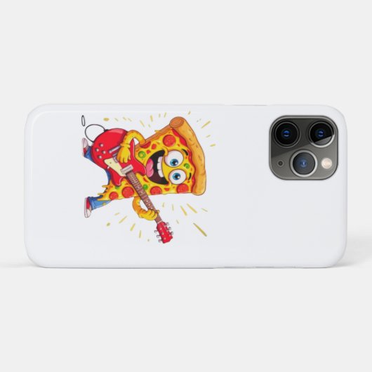 Coques Case-Mate iPhone **Rock ’n’ Roll Pizza – Funny Guitar-Playing Slice (Dos (Horizontal))