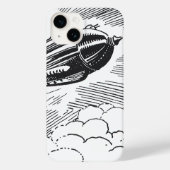 Coques Case-Mate iPhone Rocket de vaisseau spatial de science-fiction vint (Verso)