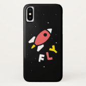 Coques Case-Mate iPhone Rocket - Rouge & Jaune Pop Art Abstrait. FLY! (Dos)