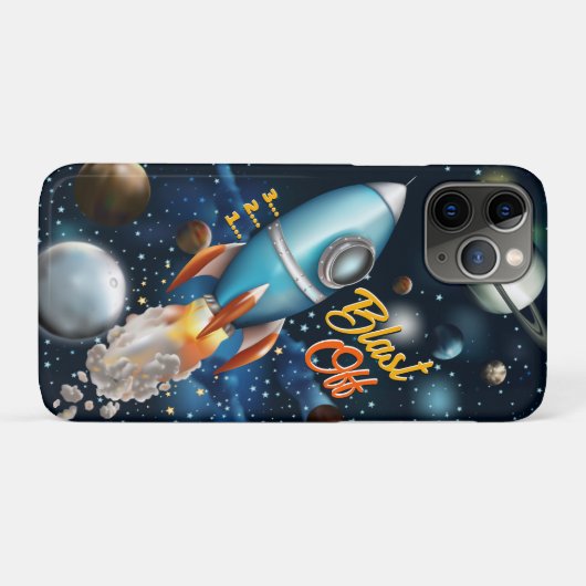 Coques Case-Mate iPhone Rocketship Space Adventure Personnalisez (Dos (Horizontal))