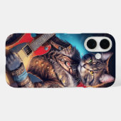 Coques Case-Mate iPhone Rocky Cat jouant de la guitare électrique sur la c (Verso (horizontal))