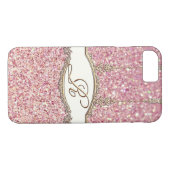 Coques Case-Mate iPhone Rococo baroque or Monogramme R Bokeh Parties scint (Dos (Horizontal))