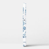 Coques Case-Mate iPhone Rococo bleu & blanc Floral (Verso / Gauche)