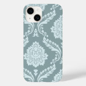 Coques Case-Mate iPhone Rococo Damask Art I Duck Egg Blue+Teal (Verso)