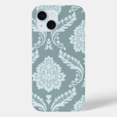Coques Case-Mate iPhone Rococo Damask Art I Duck Egg Blue+Teal (Verso)