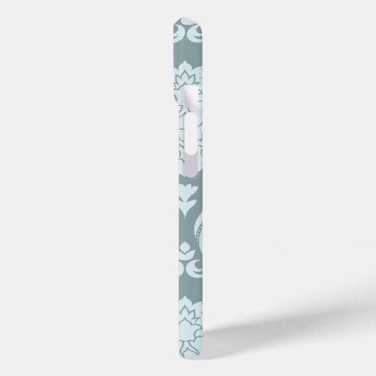 Coques Case-Mate iPhone Rococo Damask Art I Duck Egg Blue+Teal (Verso / Gauche)