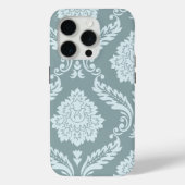 Coques Case-Mate iPhone Rococo Damask Art I Duck Egg Blue+Teal (Verso)