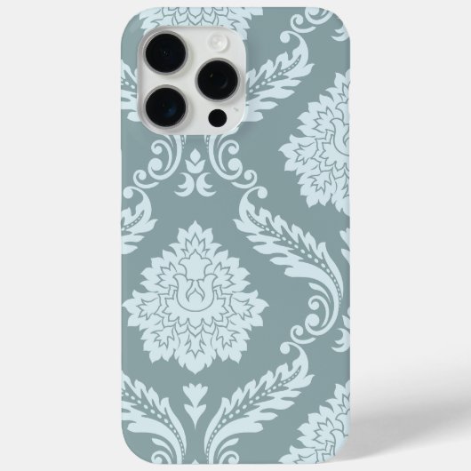 Coques Case-Mate iPhone Rococo Damask Art I Duck Egg Blue+Teal (Verso)