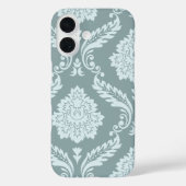 Coques Case-Mate iPhone Rococo Damask Art I Duck Egg Blue+Teal (Verso)
