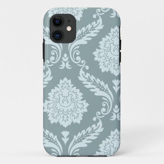 Coques Case-Mate iPhone Rococo Damask Art I Duck Egg Blue+Teal (Dos)