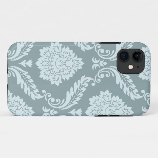 Coques Case-Mate iPhone Rococo Damask Art I Duck Egg Blue+Teal (Dos (Horizontal))