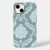 Coques Case-Mate iPhone Rococo Damask Art I Duck Egg Blue+Teal (Verso)