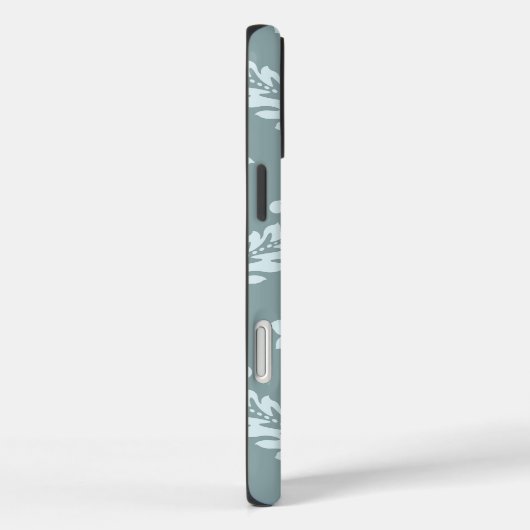 Coques Case-Mate iPhone Rococo Damask Art I Duck Egg Blue+Teal (Verso / Droite)