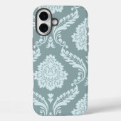 Coques Case-Mate iPhone Rococo Damask Art I Duck Egg Blue+Teal (Verso)