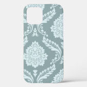 Coques Case-Mate iPhone Rococo Damask Art I Duck Egg Blue+Teal (Verso)