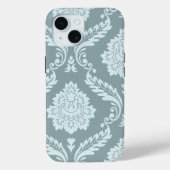 Coques Case-Mate iPhone Rococo Damask Art I Duck Egg Blue+Teal (Verso)
