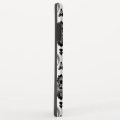 Coques Case-Mate iPhone Rococo Damask Pattern Grey Black White (Dos/Droite)