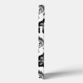 Coques Case-Mate iPhone Rococo Damask Pattern Grey Black White (Verso / Droite)