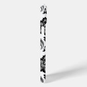 Coques Case-Mate iPhone Rococo Damask Pattern Grey Black White (Verso / Droite)