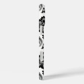 Coques Case-Mate iPhone Rococo Damask Pattern Grey Black White (Verso / Droite)
