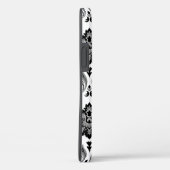 Coques Case-Mate iPhone Rococo Damask Pattern Grey Black White (Verso / Droite)